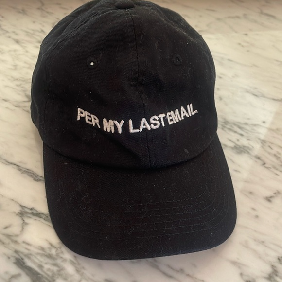 INTENTIONALLY BLANK Accessories - Intentionally Blank Per My Last Email Dad Cap - Black